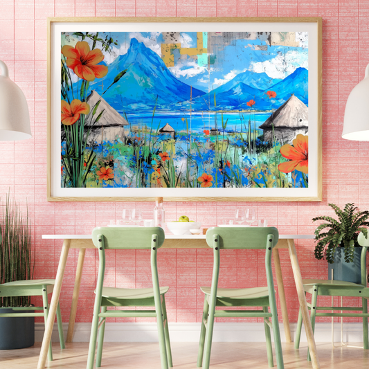 Poppies and Mountains